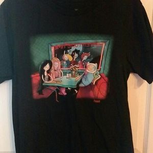 Black Adventure Time  T-shirt